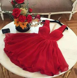 A Line Danielle Homecoming Dresses Chic Red CD16171