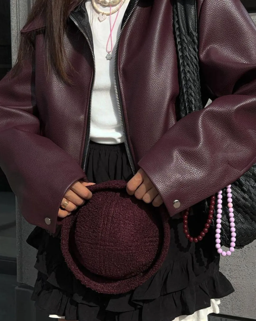 ABRIELLE - CHIC LEATHER JACKET