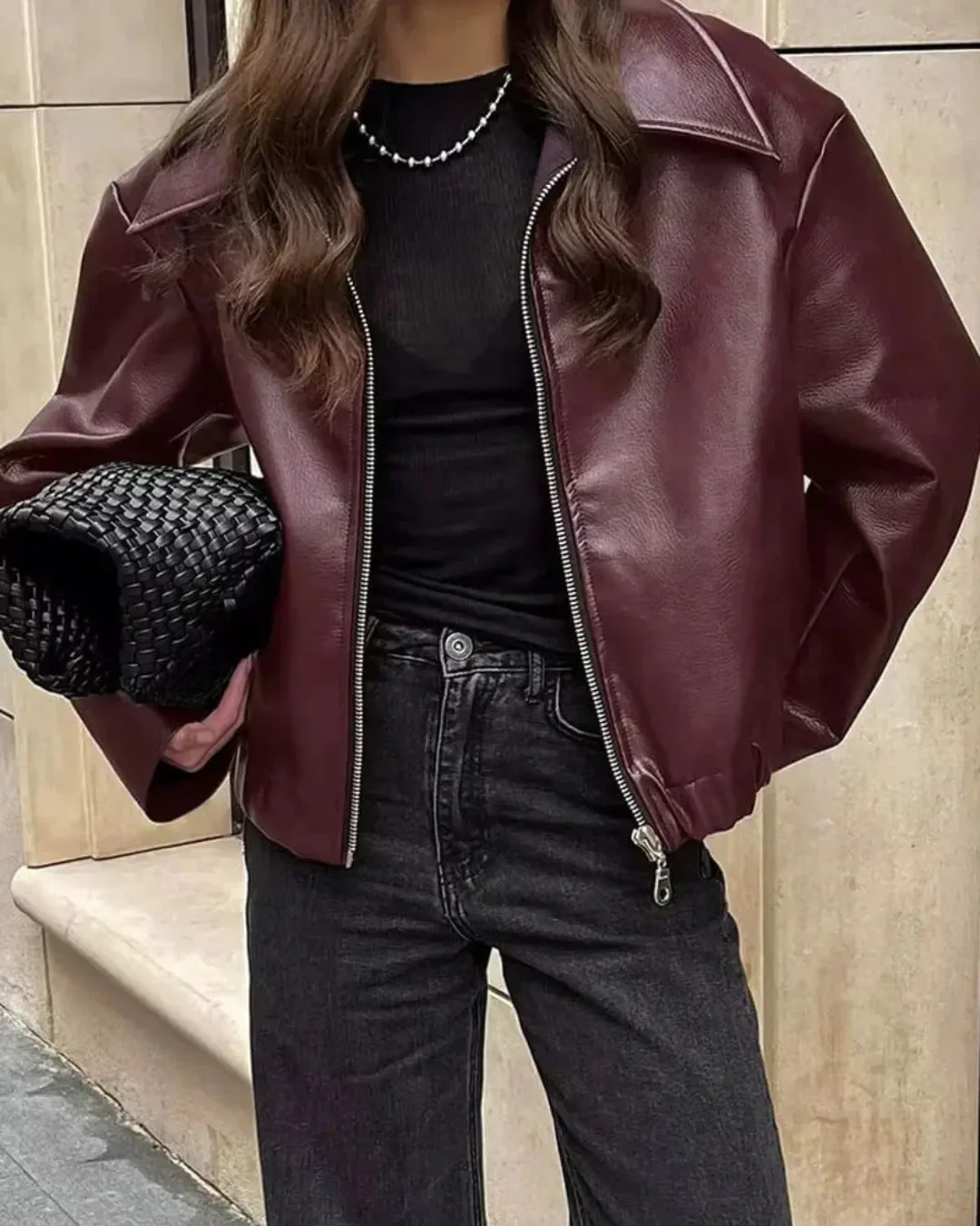 ABRIELLE - CHIC LEATHER JACKET