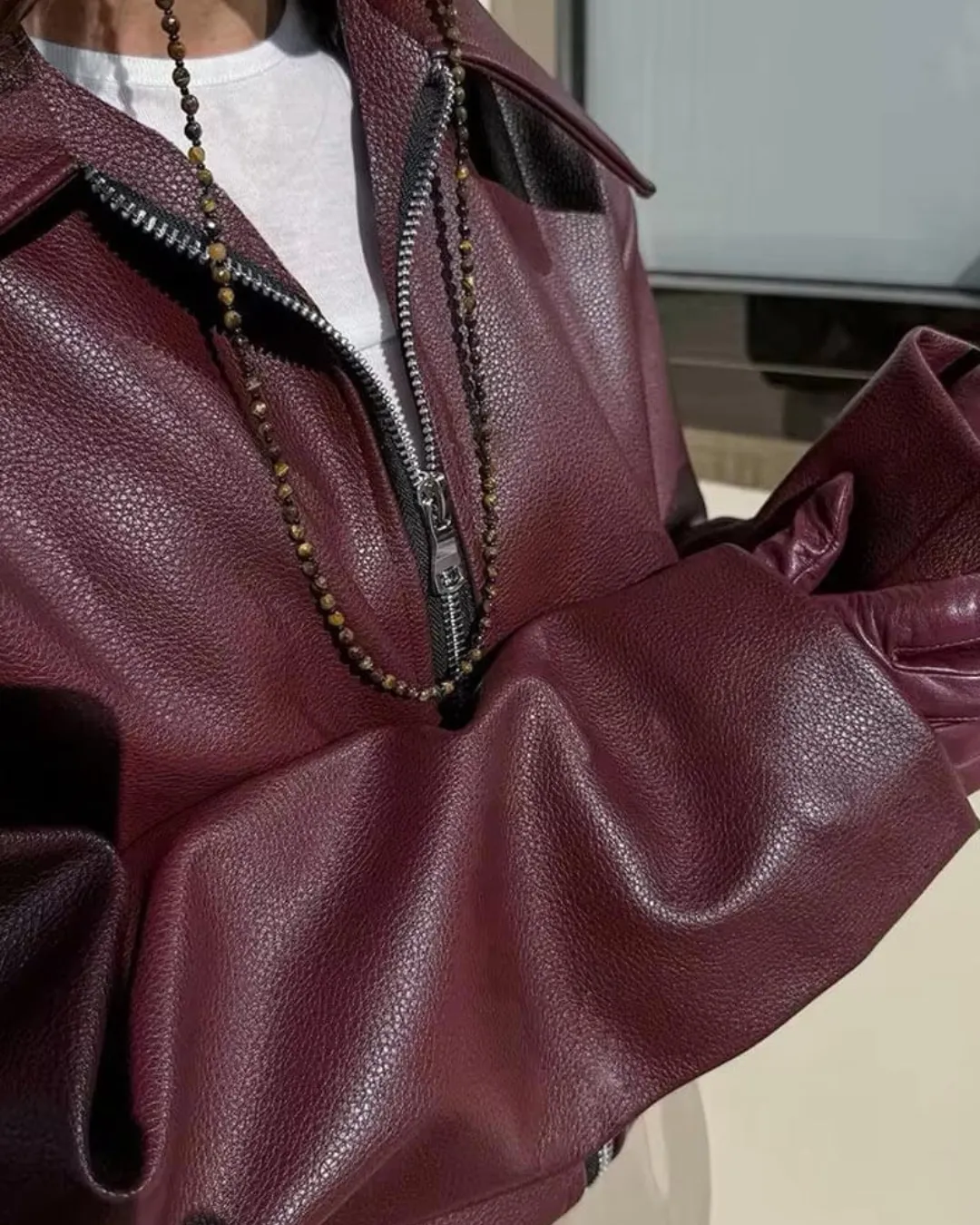 ABRIELLE - CHIC LEATHER JACKET