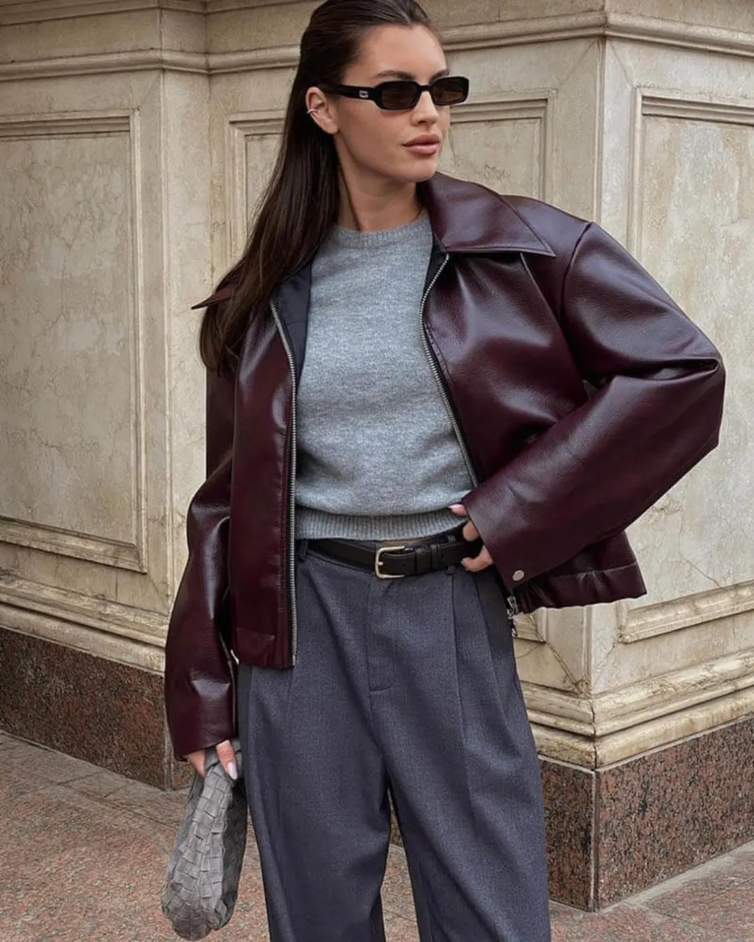 ABRIELLE - CHIC LEATHER JACKET