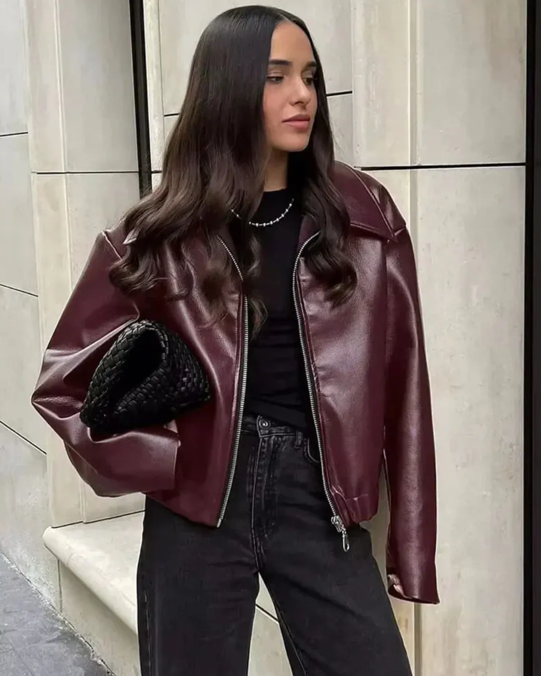 ABRIELLE - CHIC LEATHER JACKET