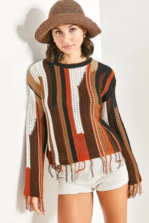 Boho Aztec Ethnic Knitted Sweater