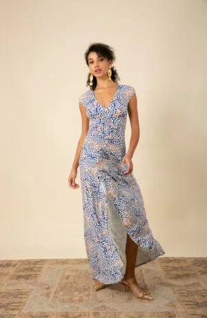 Brynn V Neck Shirred Maxi
