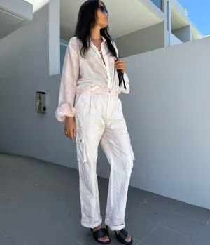 CANVAS PANTS- ICE PINK
