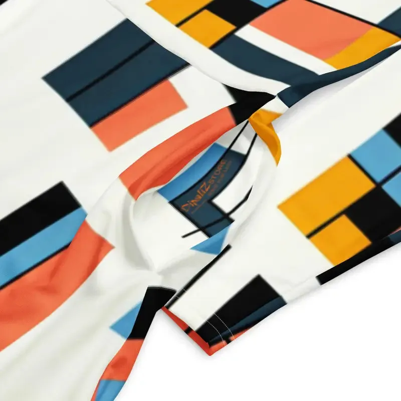 Chic Abstract Pattern Midi Dress