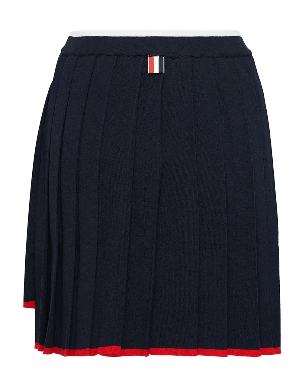Contrast Tipping Thigh Length Pleated Skirt