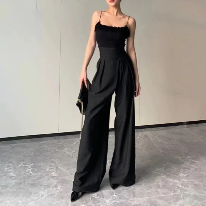 Fashion Drooping Wide-Leg Pants