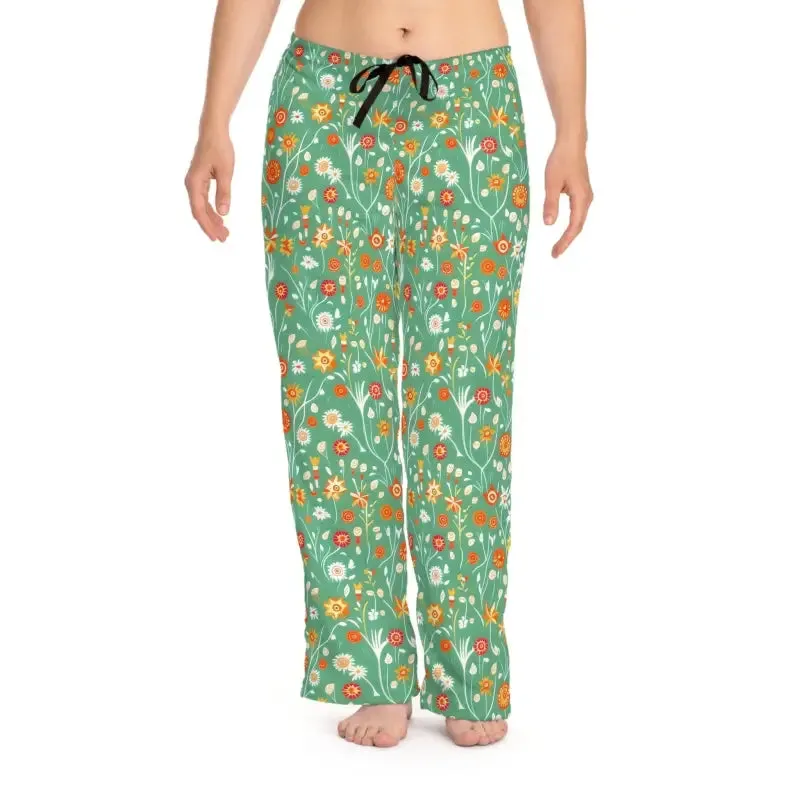 Flower Pattern Womens Snooze Pajama Pants
