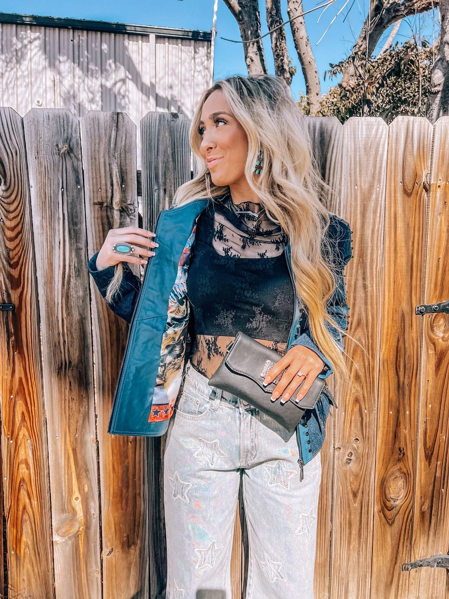 Foil Washed Star Pants