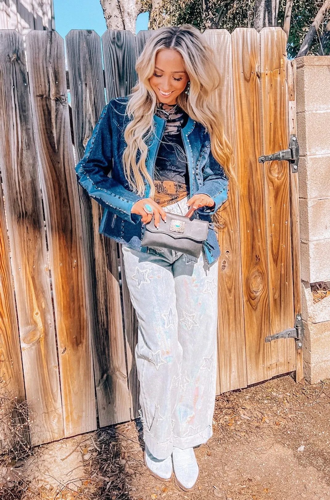 Foil Washed Star Pants