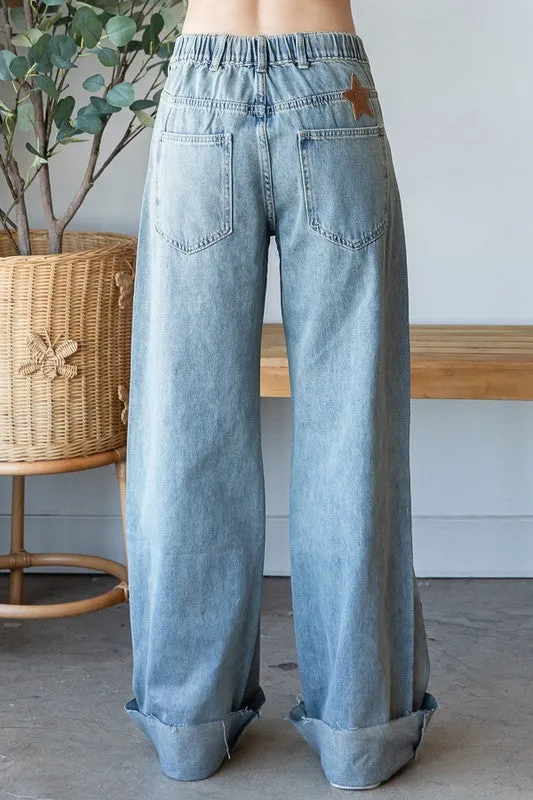 Foil Washed Star Pants