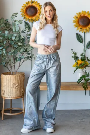 Foil Washed Star Pants