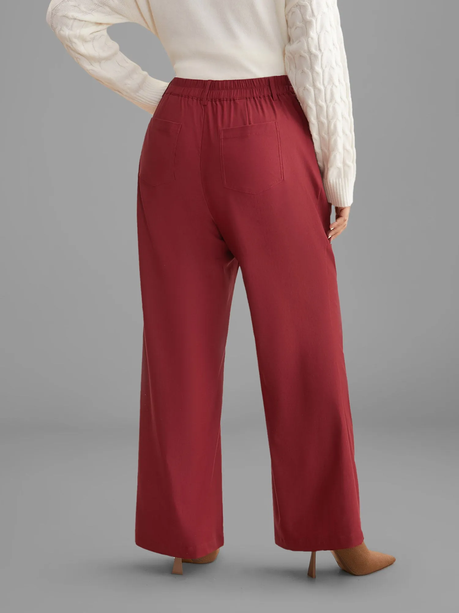 Holiday Stretchy Flared Pants