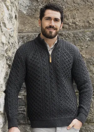 Men's Aran Super Soft 1/2 Zip Sweater