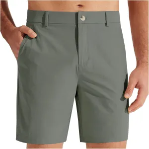 Men's Dress Shorts Flat Front Quick Dry Shorts Straight Leg Slim Fit Pants Lightweight Stylish Pants for Business