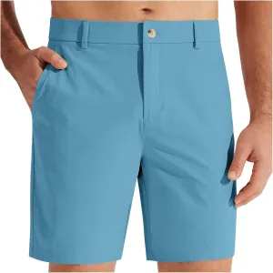 Men's Dress Shorts Flat Front Quick Dry Shorts Straight Leg Slim Fit Pants Lightweight Stylish Pants for Business