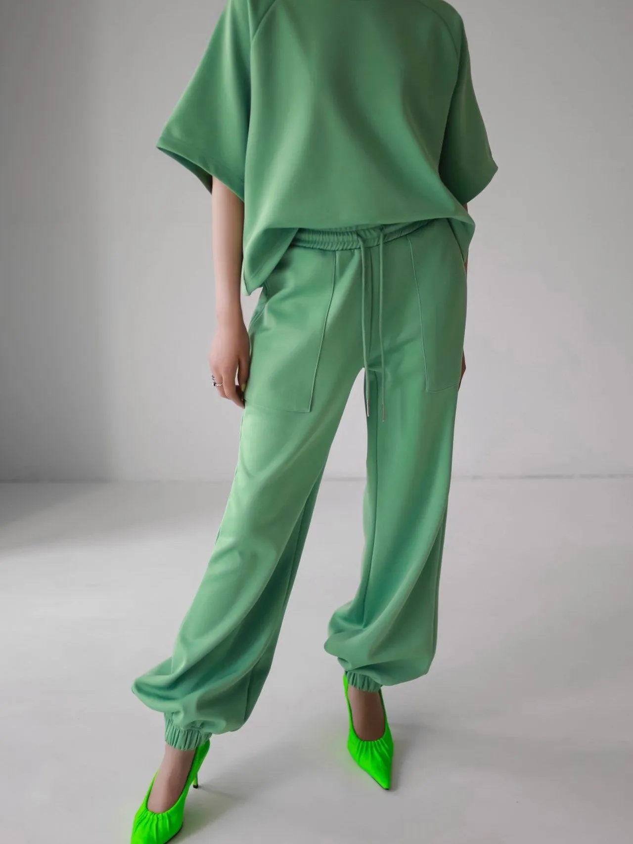 PONTE RAGLAN HALF SLEEVE BLOUSE