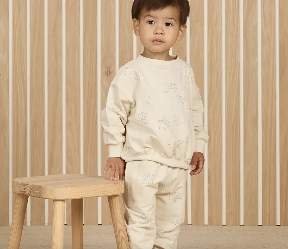 Quincy Mae - Relaxed Sweatshirt   Sweatpant Set (Dragons)