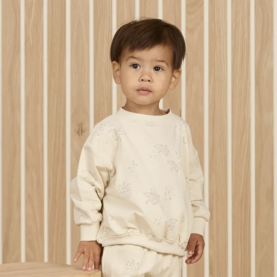Quincy Mae - Relaxed Sweatshirt   Sweatpant Set (Dragons)