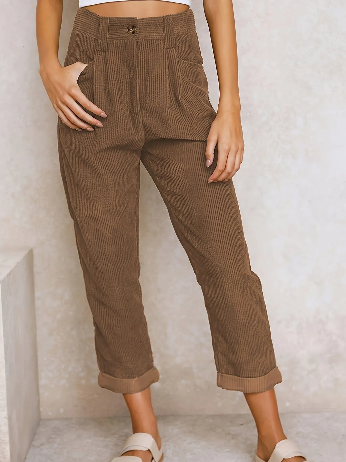 Relaxed Fit Corduroy Pants