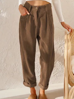 Relaxed Fit Corduroy Pants