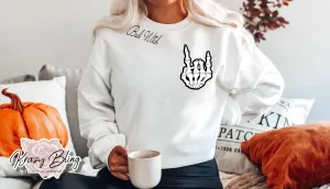 Rock On Bad Witch Skeleton Sweater