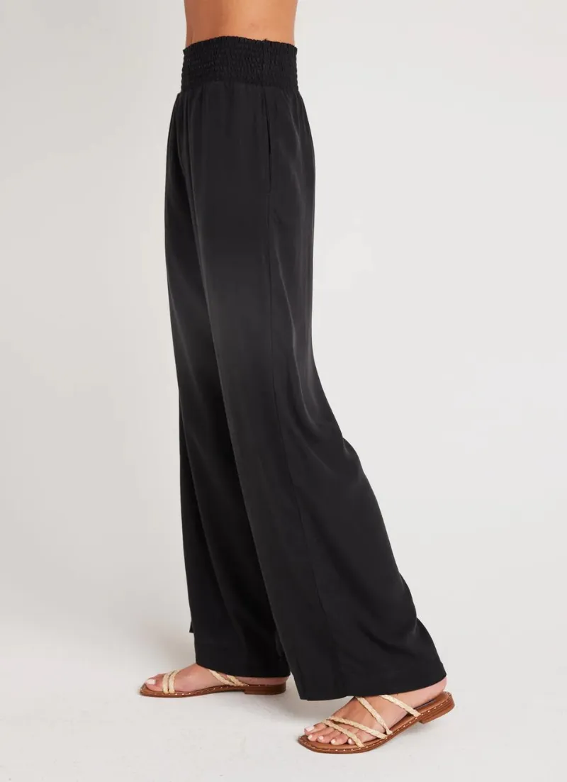 Smocked Waist Wide Leg