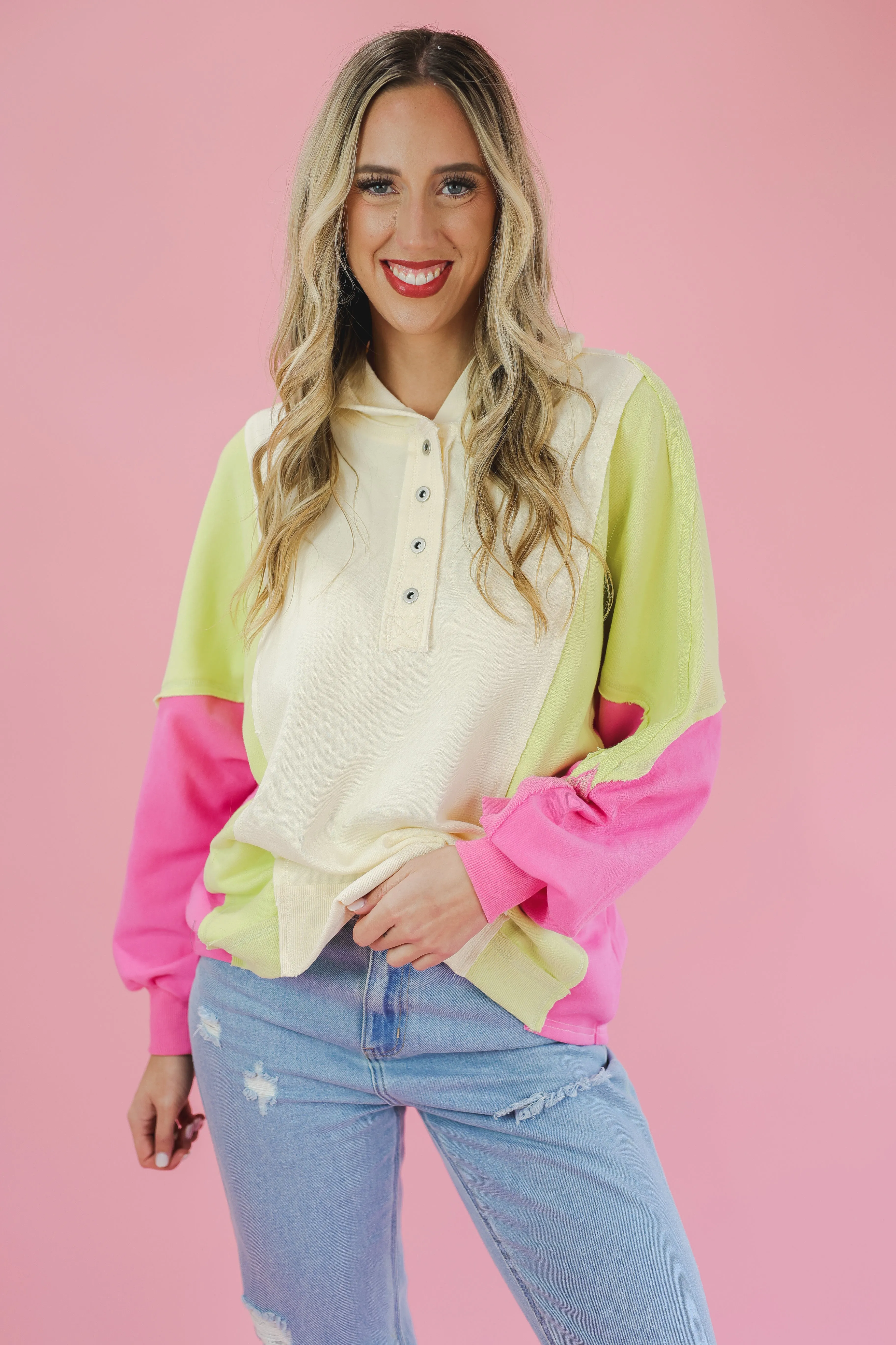 Soft Touch Colorblock Sweatshirt