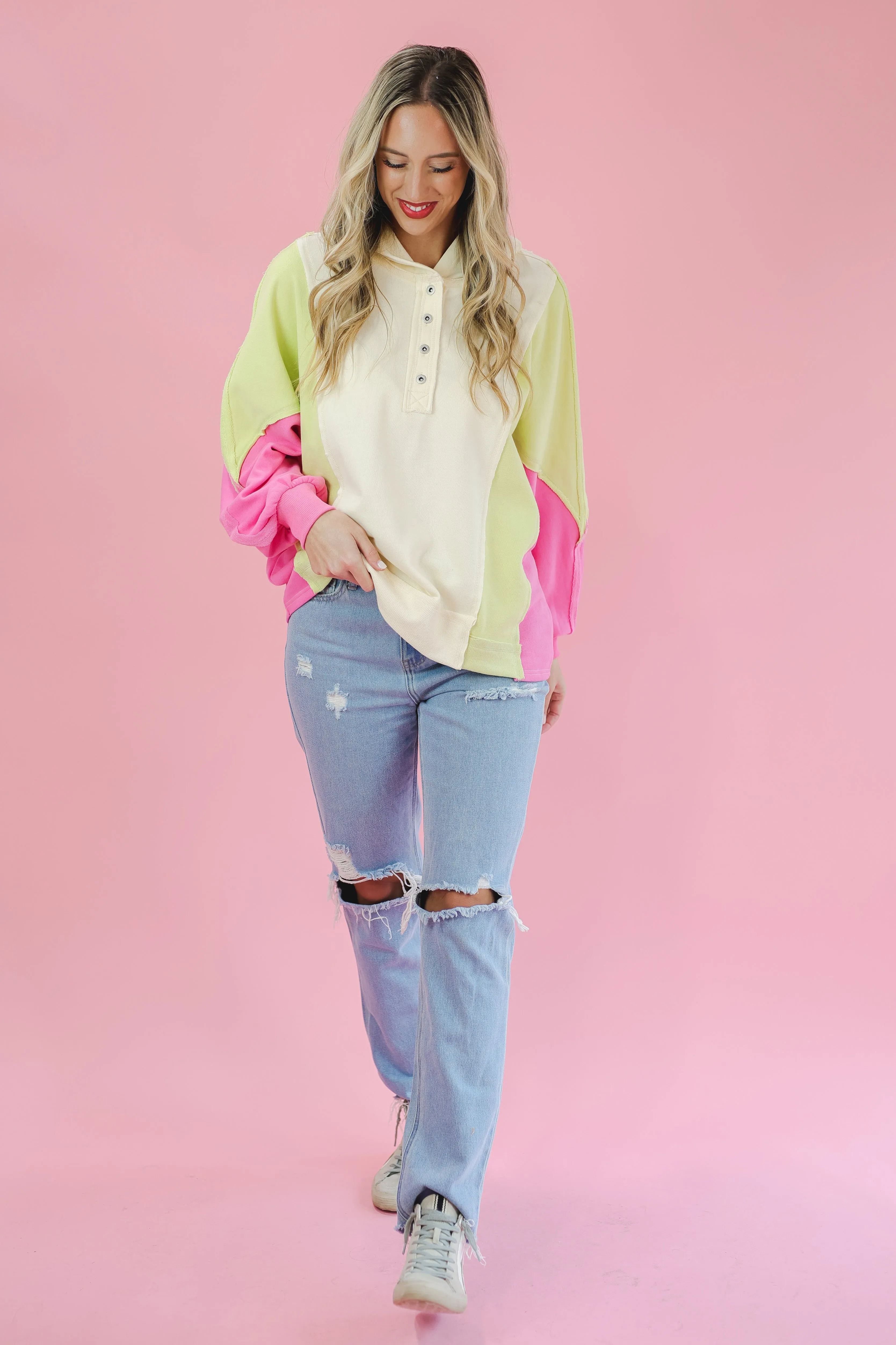 Soft Touch Colorblock Sweatshirt