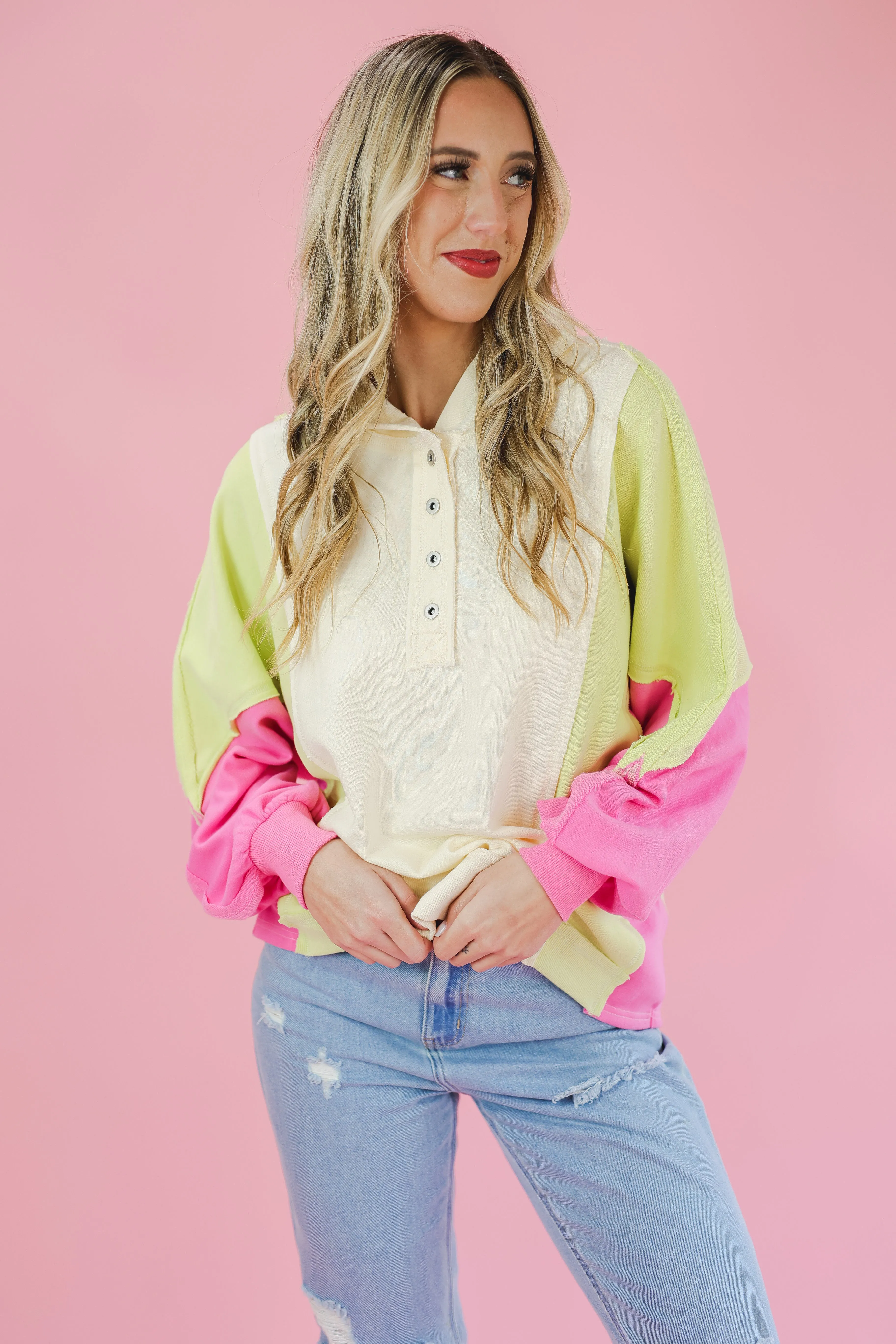 Soft Touch Colorblock Sweatshirt