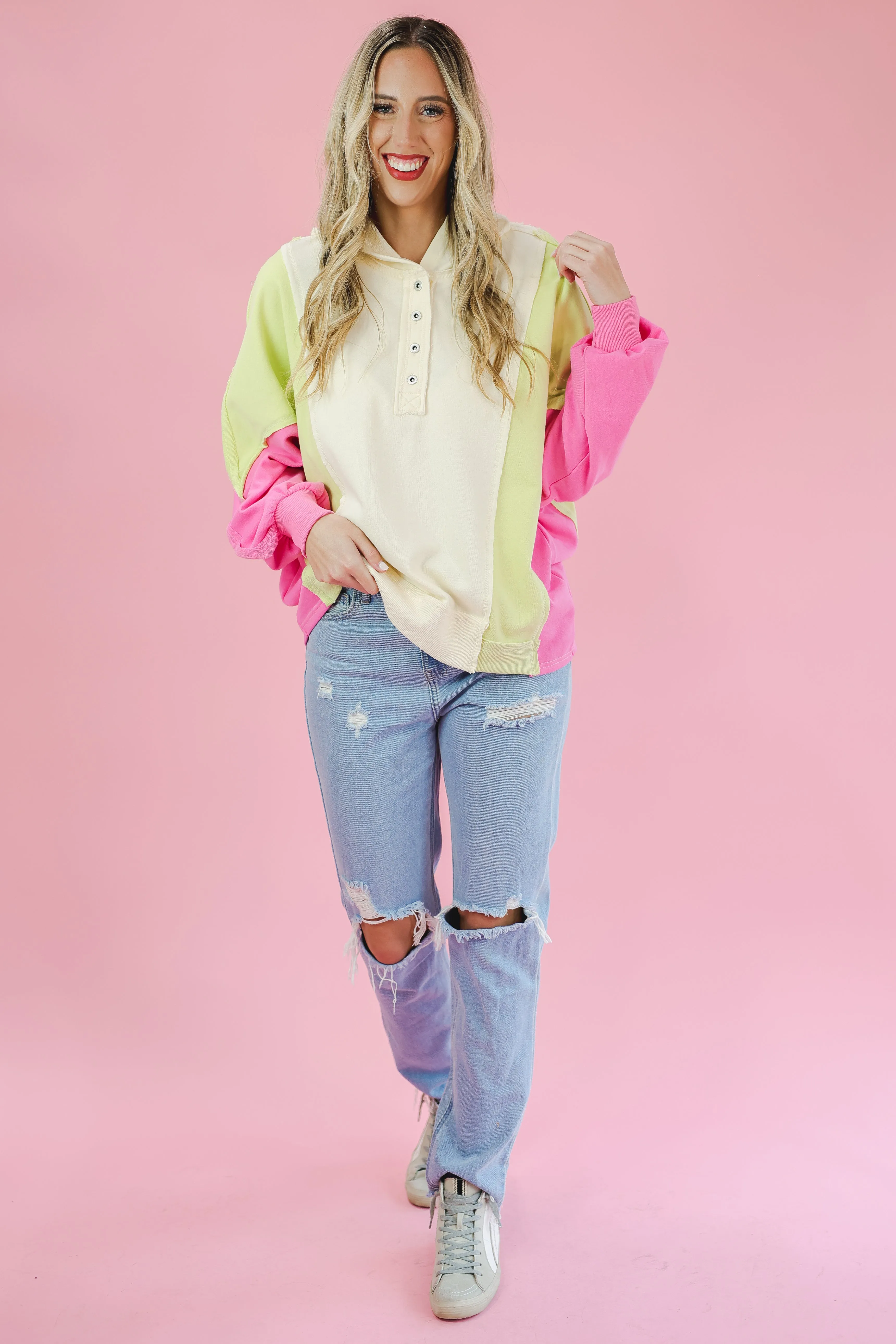 Soft Touch Colorblock Sweatshirt