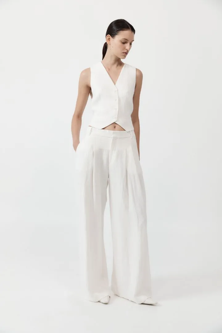 TAILORED LINEN PANTS