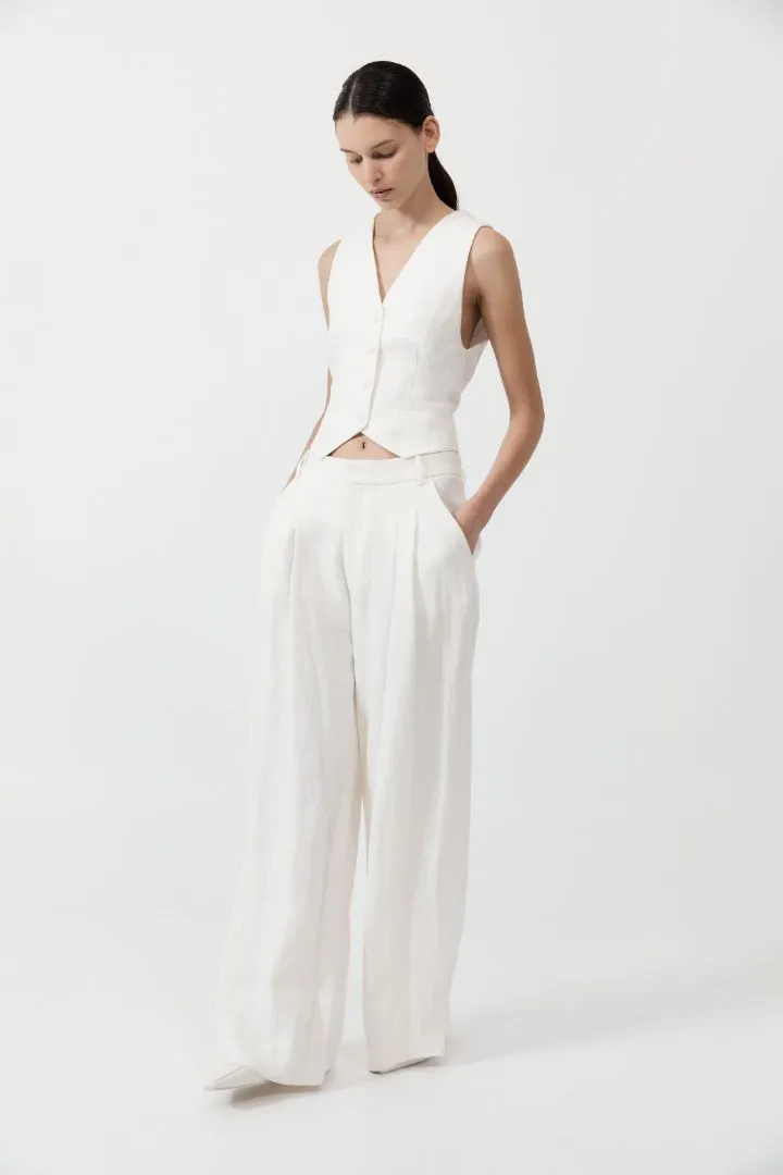 TAILORED LINEN PANTS