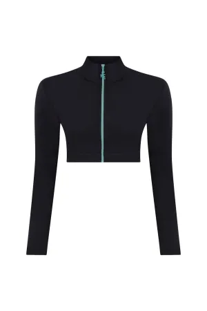Theresa Black Crop Top