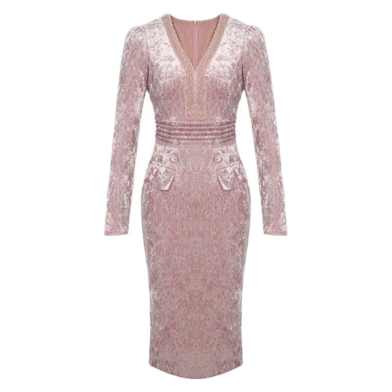 Trend4us Chic Velvet Formal Dress