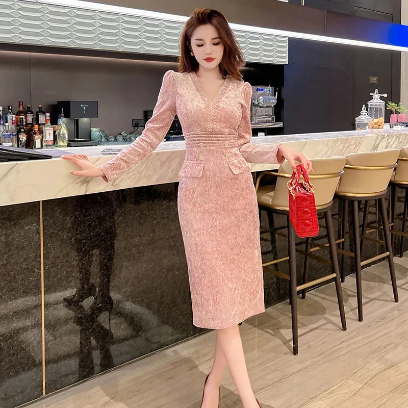 Trend4us Chic Velvet Formal Dress