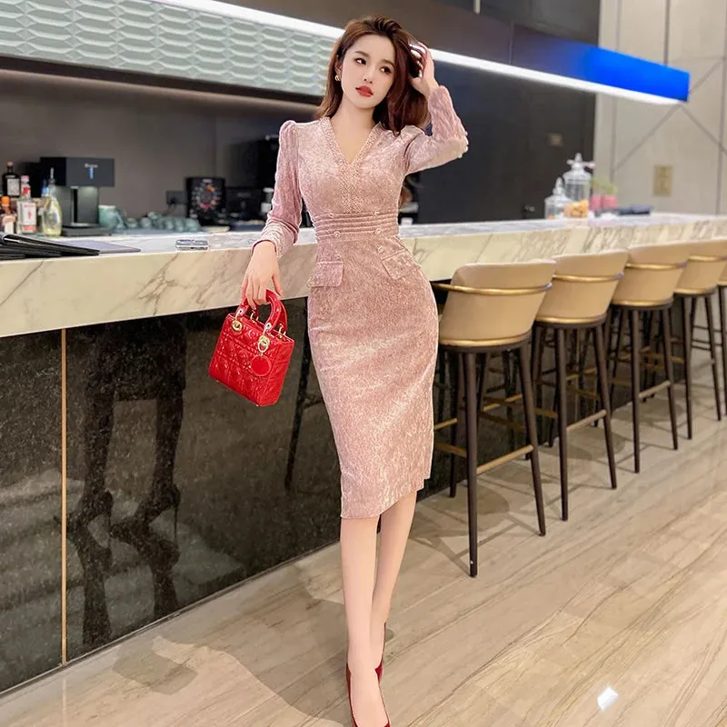 Trend4us Chic Velvet Formal Dress