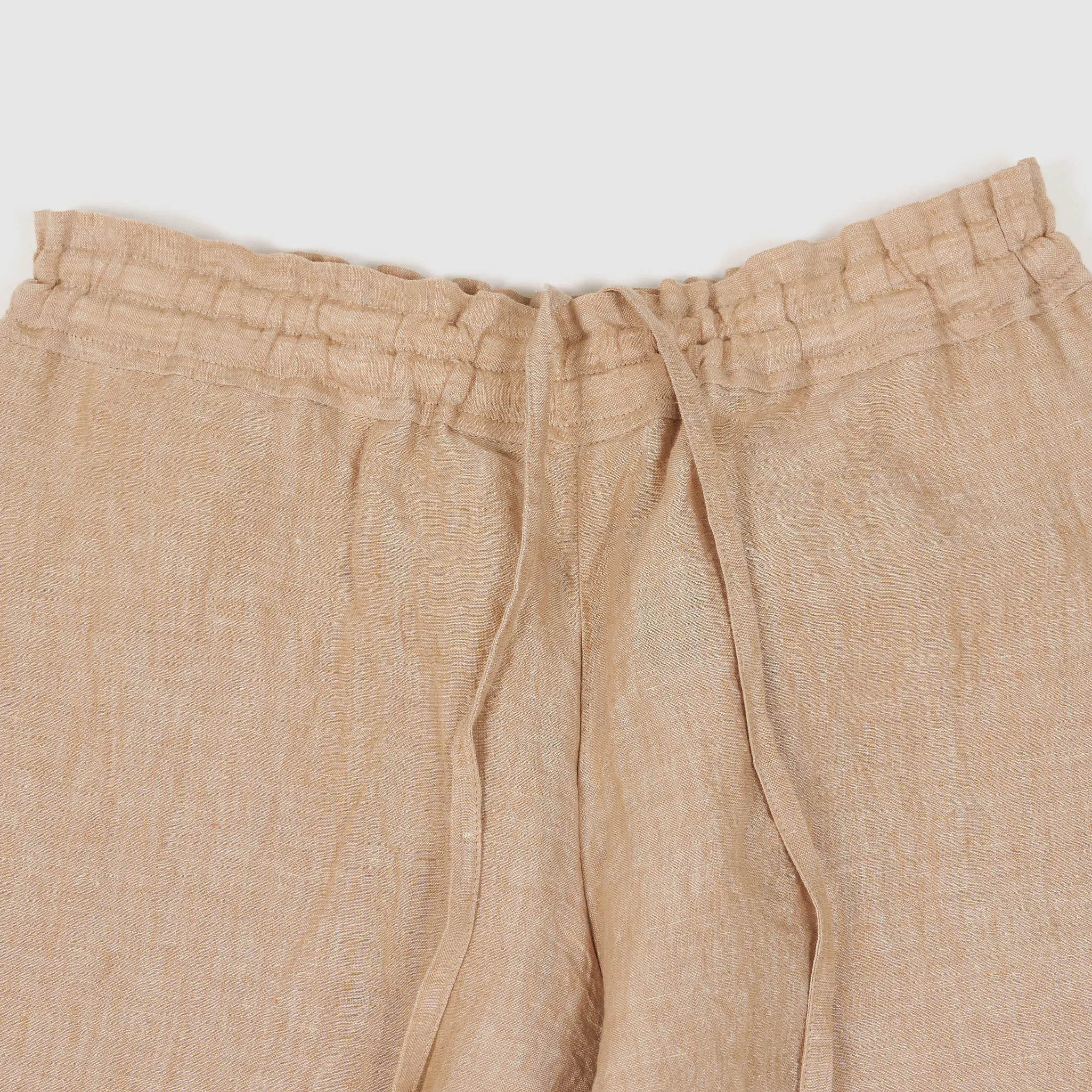 Vlas Blomme Ladies  Cropped Wide Fitted Linen Pants