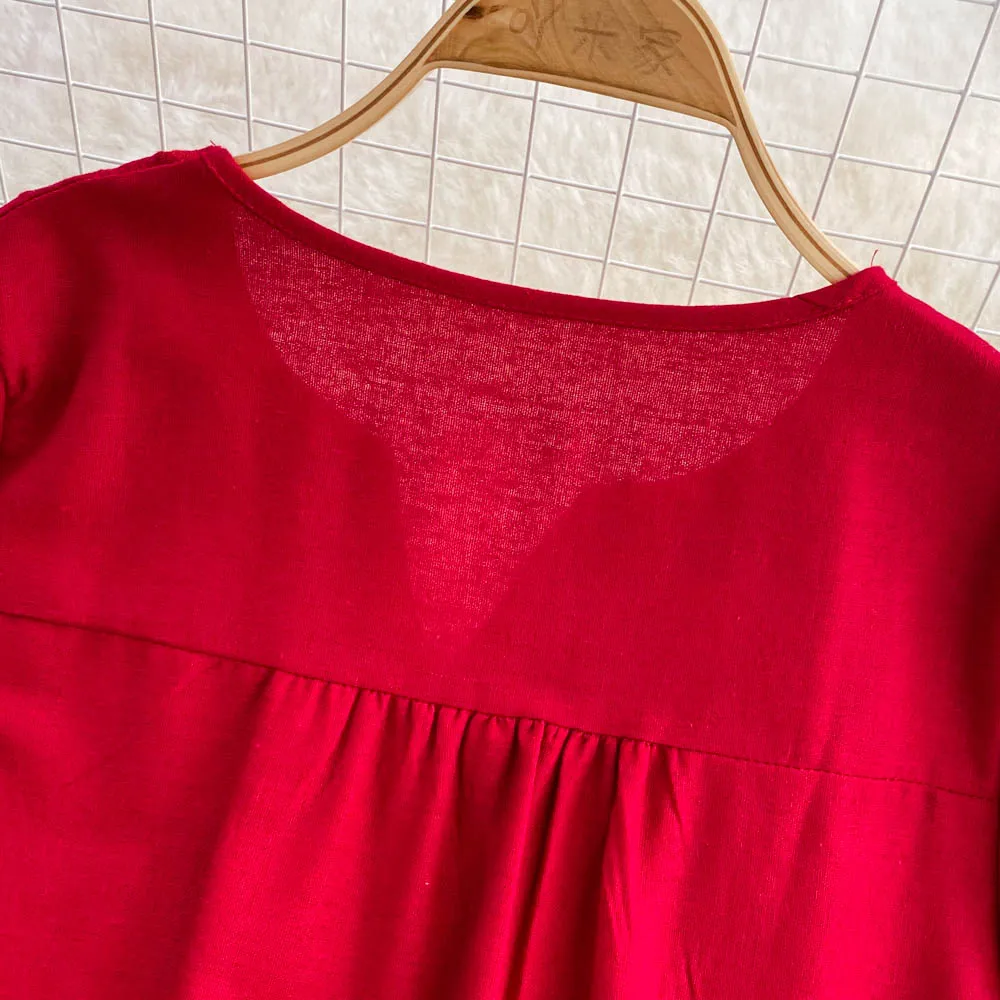 Women Floral Embroidered Vintage Chic Dress
