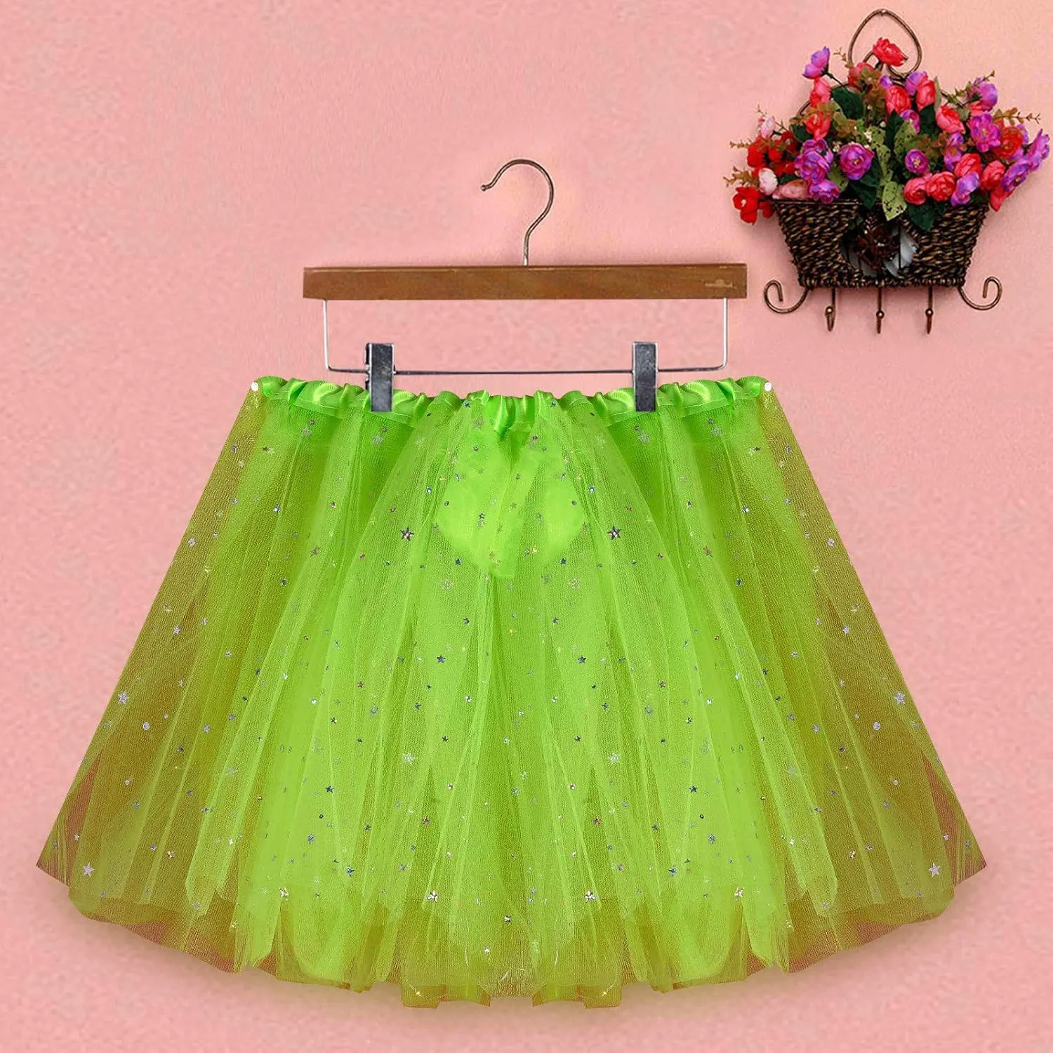 Womens Small Bulb Pleated Princess Skirt Fashion Star Sequin Mini Skirts Tulle Bubble Tutu Skirt Prom Party Shiny Skirt